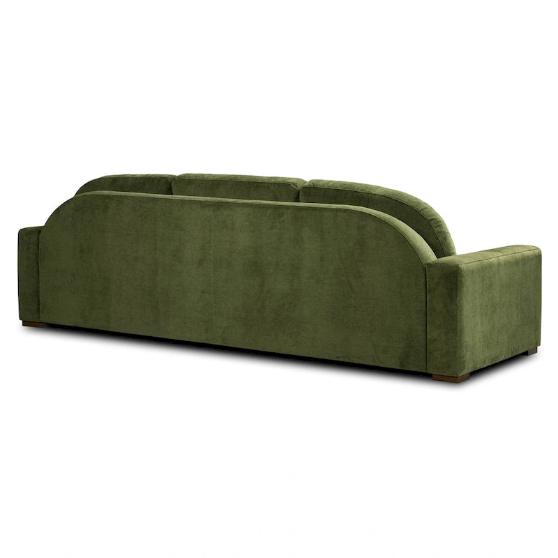 Canapé Poly & Bark Fano 99 en velours vert vieilli