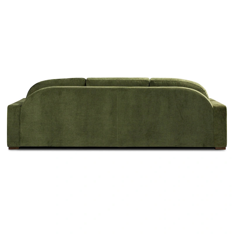 Canapé Poly & Bark Fano 99 en velours vert vieilli