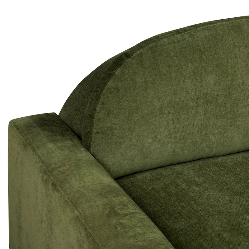 Canapé Poly & Bark Fano 99 en velours vert vieilli
