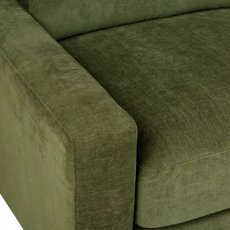 Canapé Poly & Bark Fano 99 en velours vert vieilli