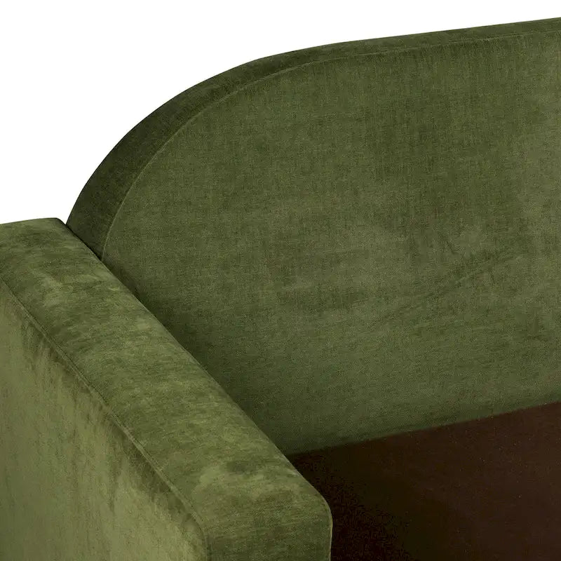 Canapé Poly & Bark Fano 99 en velours vert vieilli