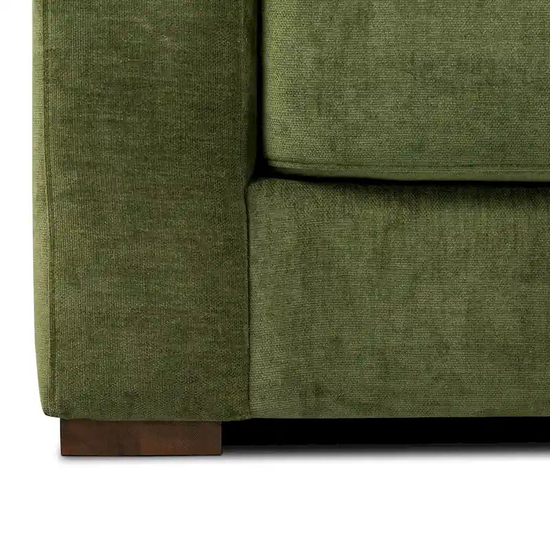 Canapé Poly & Bark Fano 99 en velours vert vieilli