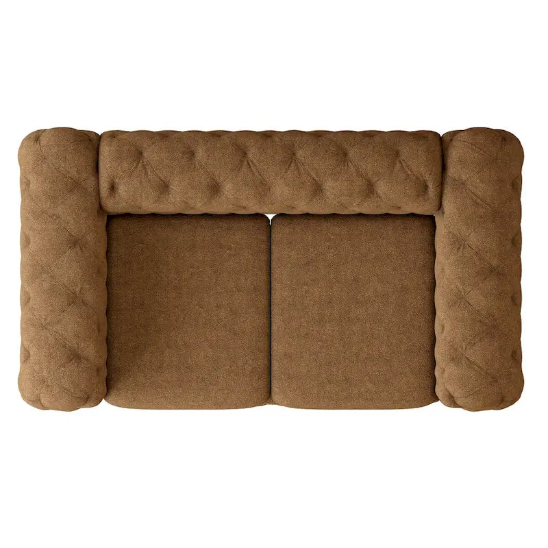 Causeuse en velours capitonné Corvus Chesterfield Aosta