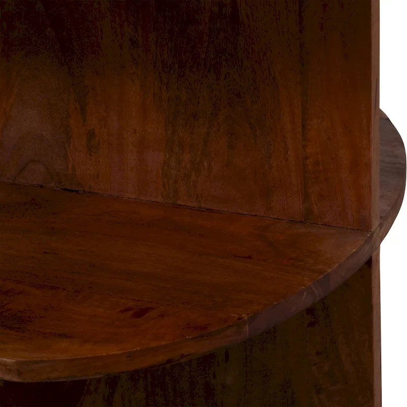 Table d'appoint mi-ronde Sagebrook Home Modern neutre en bois/marbre marron 20 - 20 x 20 x 20 - 20 x 20 x 20
