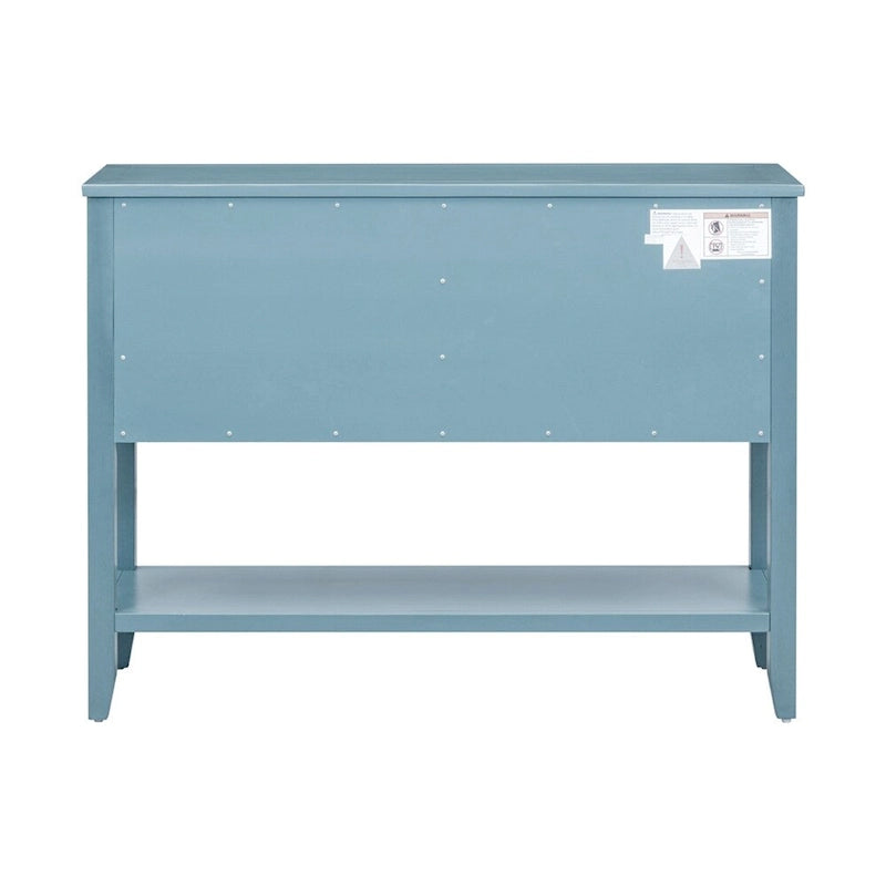 Console de la série Cambridge avec grand espace de rangement et quatre tiroirs