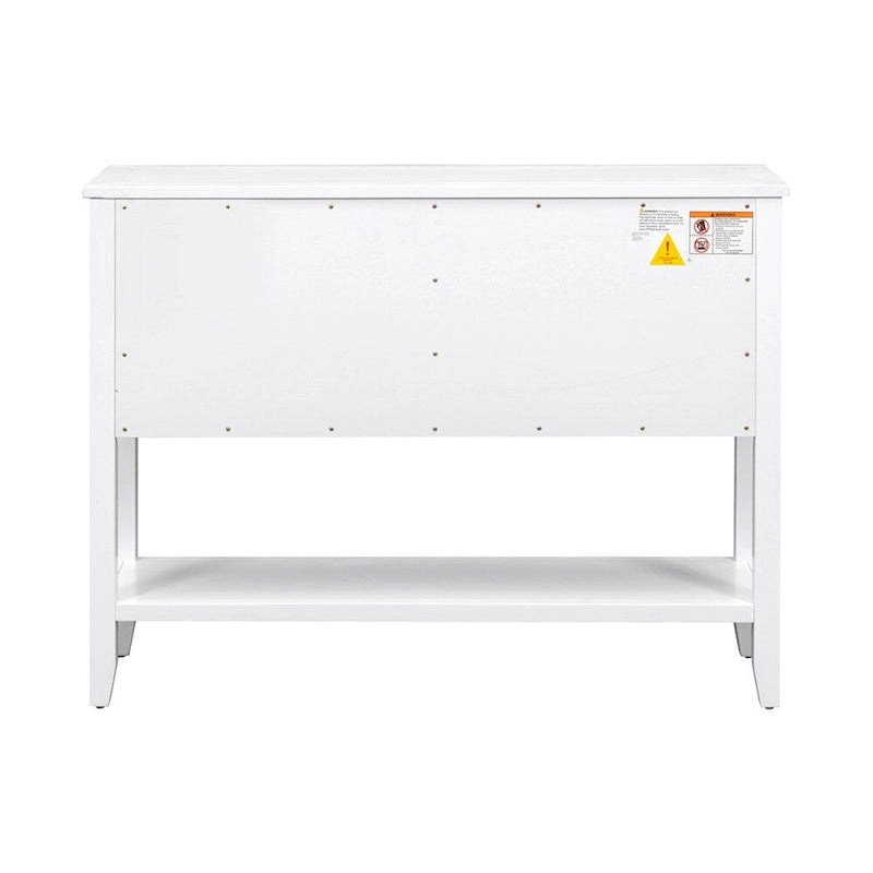 Console de la série Cambridge avec grand espace de rangement et quatre tiroirs