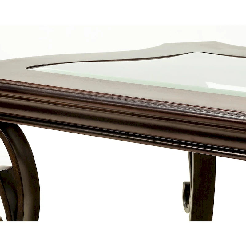 Ensemble de tables basses gigognes avec plateau en verre trempé, console, table d'appoint et pieds en métal rétro