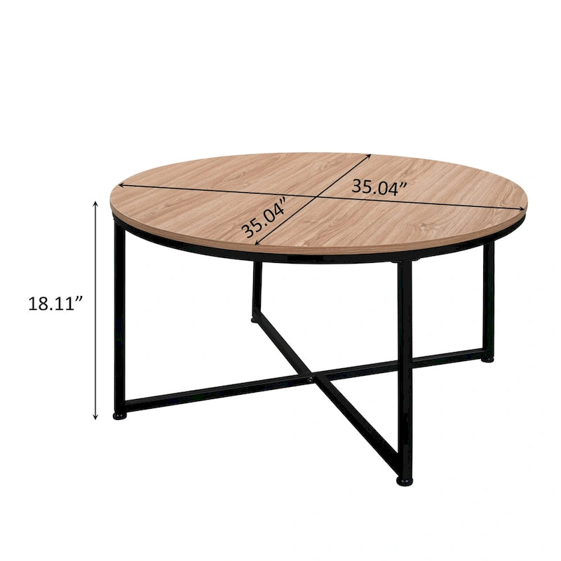 Table basse ronde moderne en métal