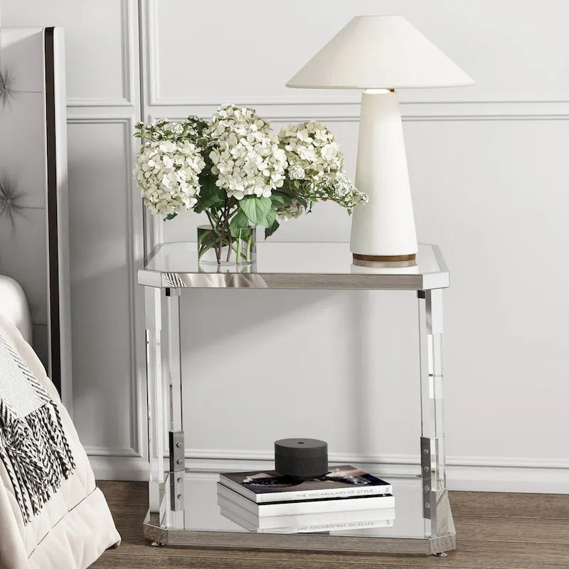 Table d'appoint en verre