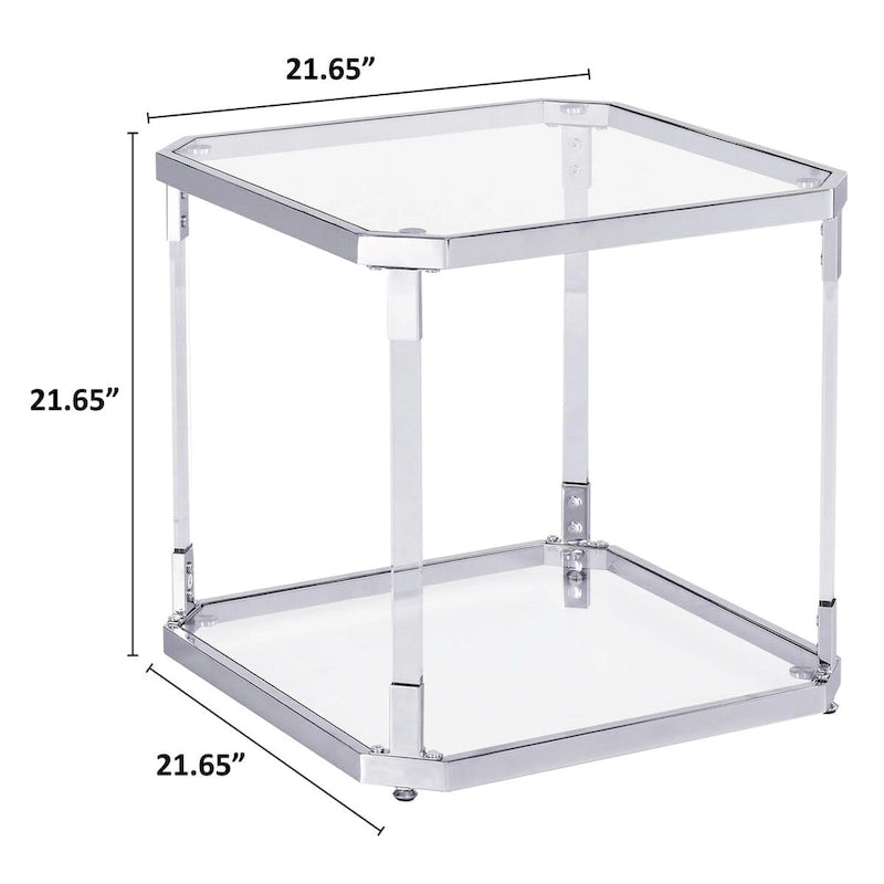 Table d'appoint en verre