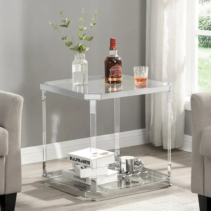 Table d'appoint en verre
