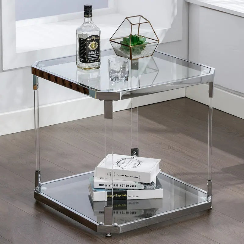 Table d'appoint en verre