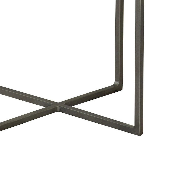 Table d'appoint ronde moderne de 29 pouces, plateaux en bois marron à 2 niveaux, base en métal gris