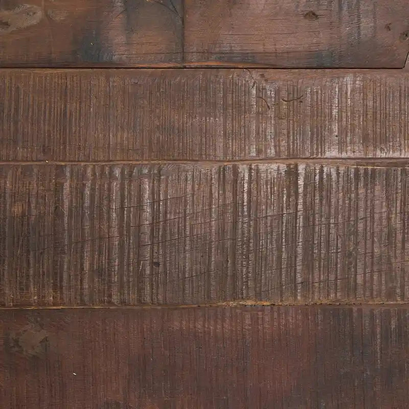 Table basse Wilton en bois brun avec 12 tiroirs en métal noir
