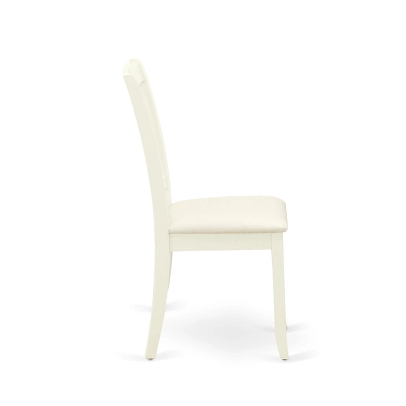 Ensemble de salle à manger East West Furniture comprenant une table de salle à manger et des chaises de cuisine en tissu de lin (Options de finition et de pièces)