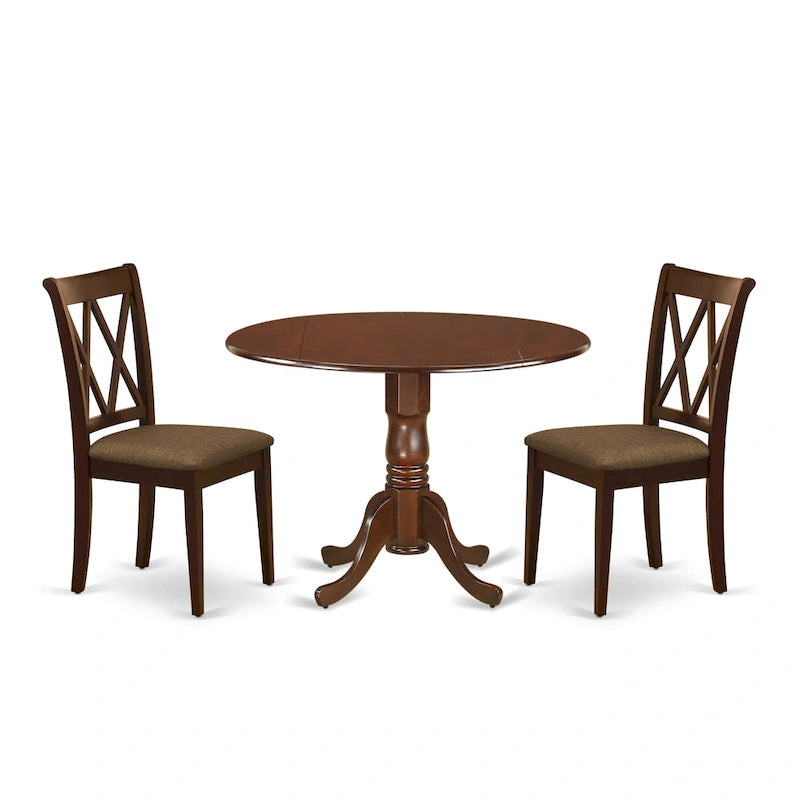 Ensemble de salle à manger East West Furniture comprenant une table de salle à manger et des chaises de cuisine en tissu de lin (Options de finition et de pièces)