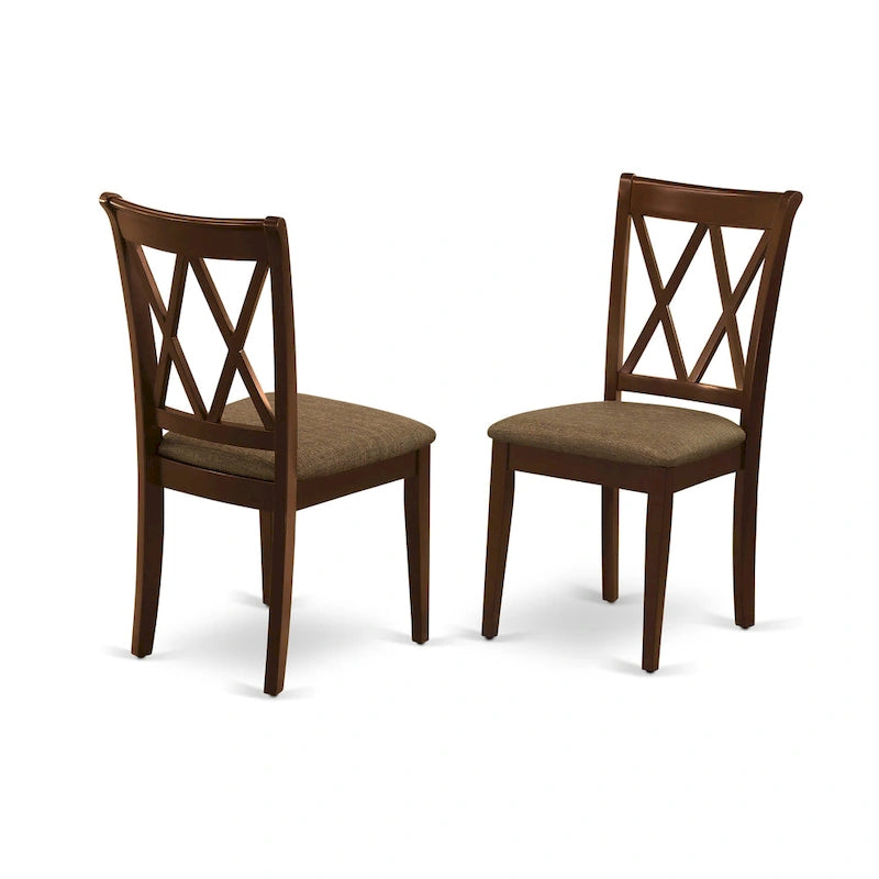 Ensemble de salle à manger East West Furniture comprenant une table de salle à manger et des chaises de cuisine en tissu de lin (Options de finition et de pièces)