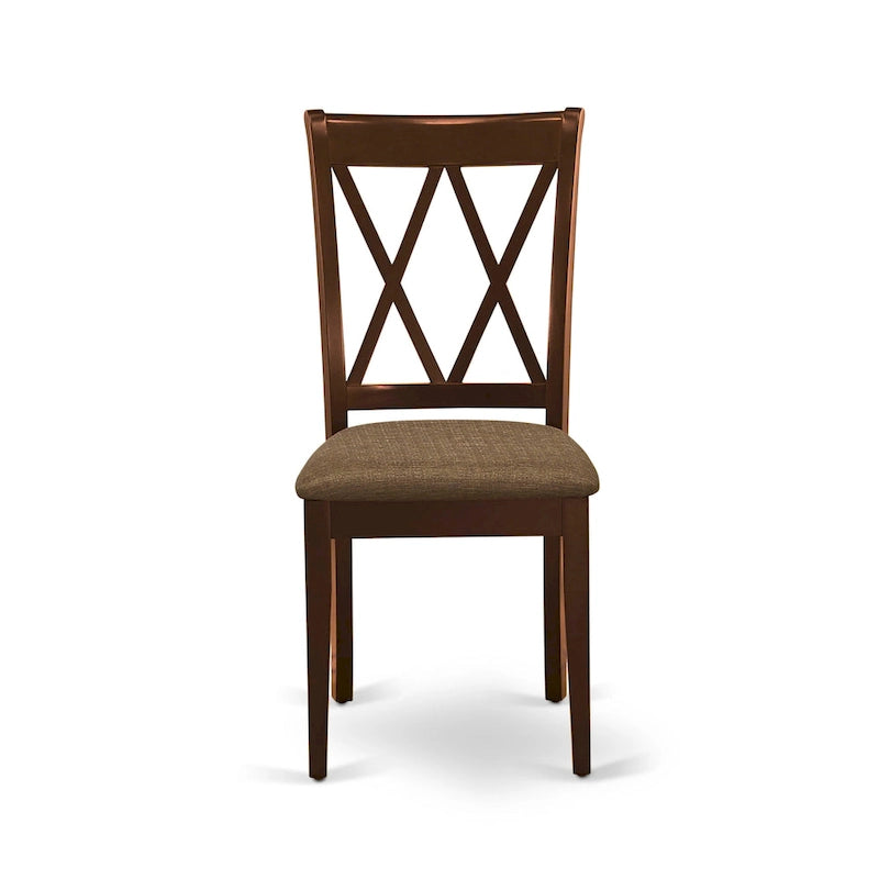 Ensemble de salle à manger East West Furniture comprenant une table de salle à manger et des chaises de cuisine en tissu de lin (Options de finition et de pièces)
