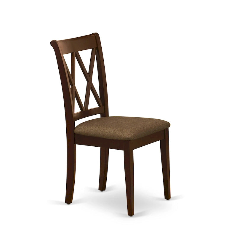 Ensemble de salle à manger East West Furniture comprenant une table de salle à manger et des chaises de cuisine en tissu de lin (Options de finition et de pièces)