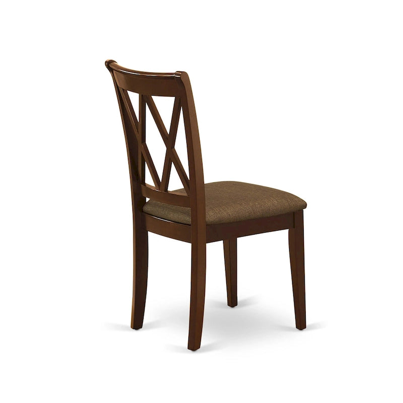 Ensemble de salle à manger East West Furniture comprenant une table de salle à manger et des chaises de cuisine en tissu de lin (Options de finition et de pièces)