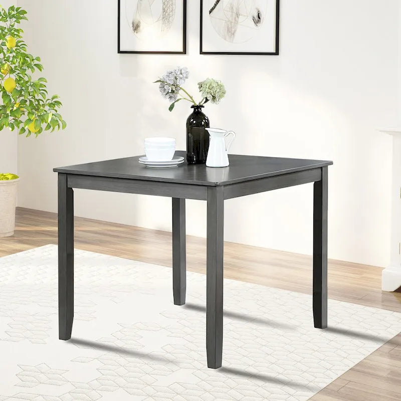 Table à manger carrée en bois, Table de cuisine pour petit espace, Table à manger pour 4 personnes