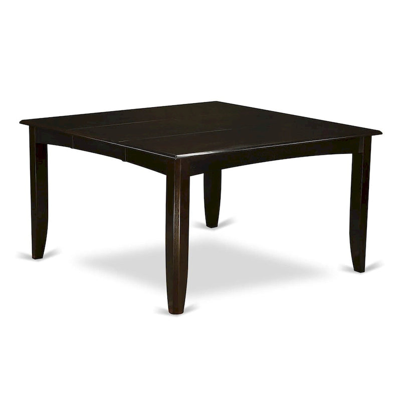 Ensemble de meubles de salle à manger East West Furniture comprenant une table de cuisine carrée avec rallonge papillon et 4 chaises de salle à manger, Cappuccino