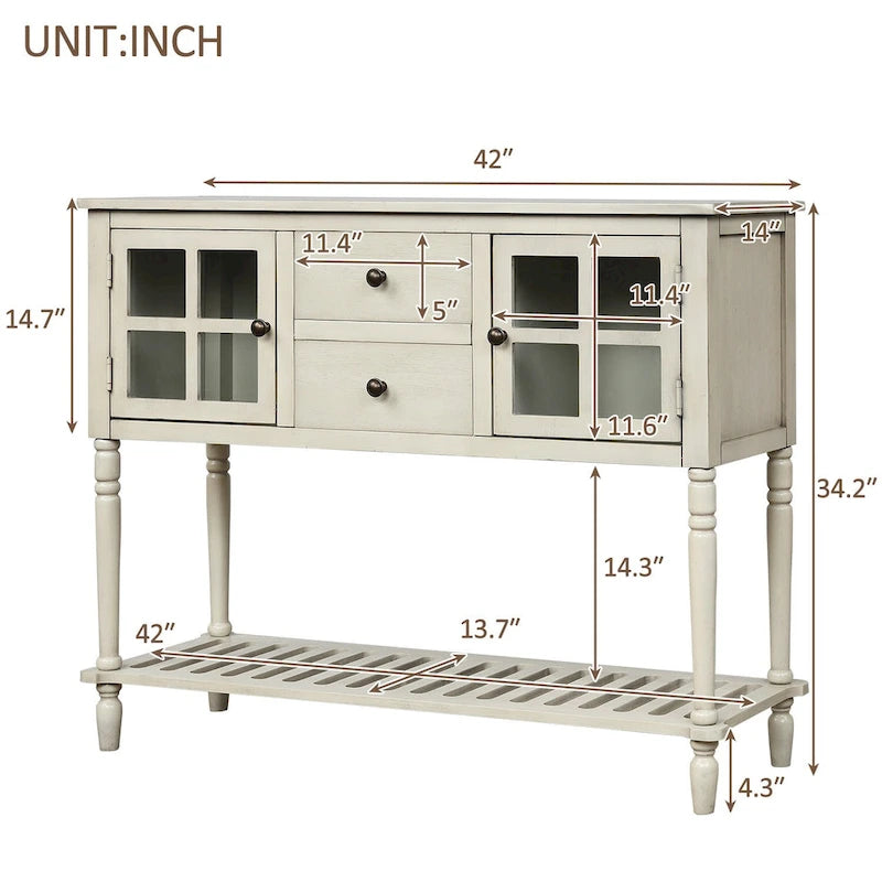 Meuble de rangement buffet avec étagère inférieure