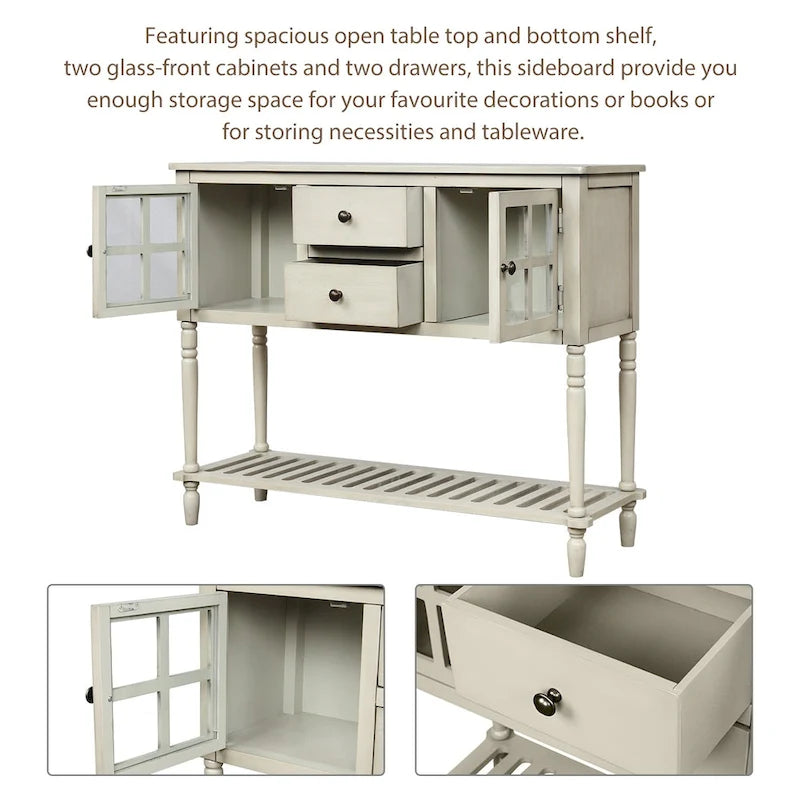 Meuble de rangement buffet avec étagère inférieure