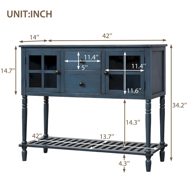Meuble de rangement buffet avec étagère inférieure