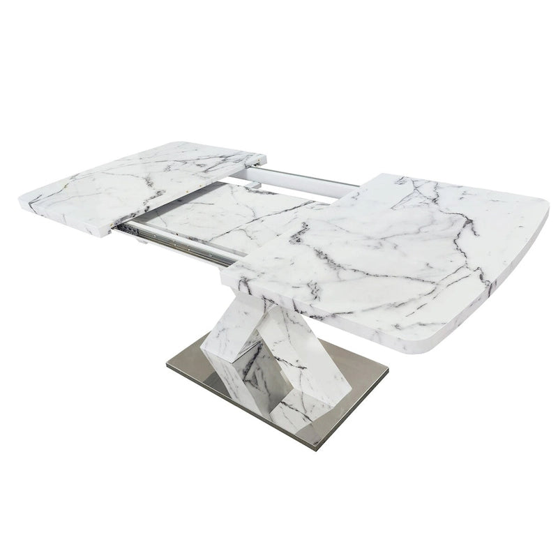 Table à manger carrée extensible moderne pour cuisine