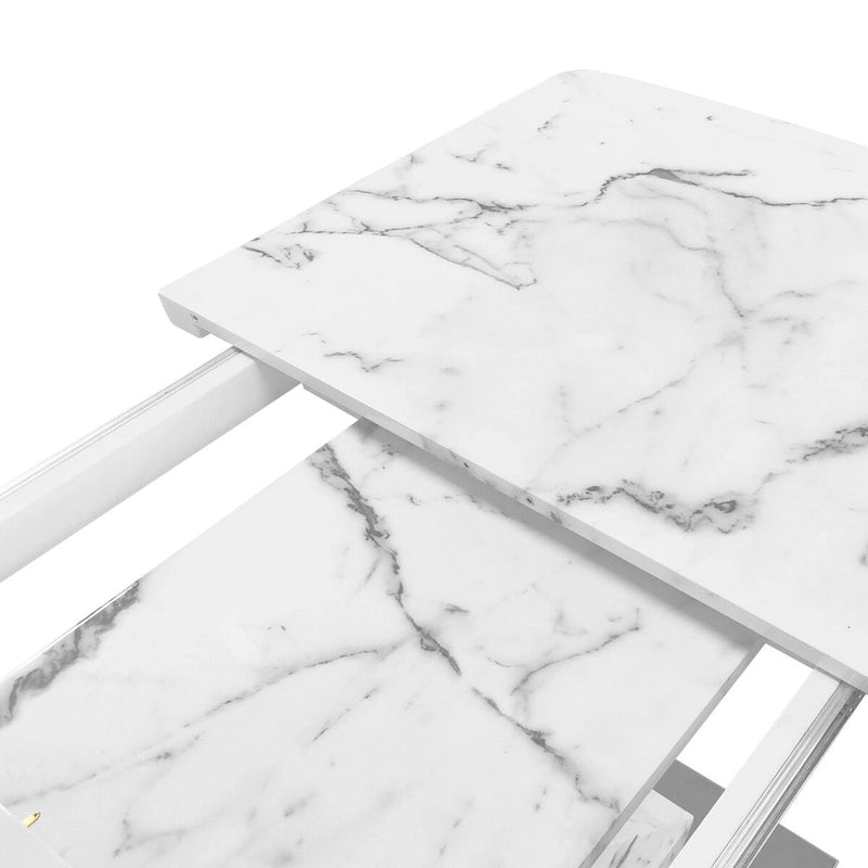 Table à manger carrée extensible moderne pour cuisine
