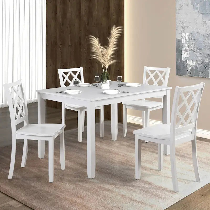 Ensemble de salle à manger 5 pièces en bois massif style campagnard Manheim de Furniture of America