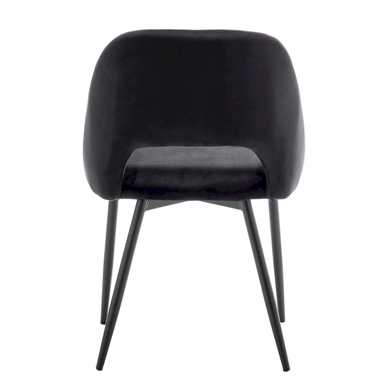 Chaises de salle à manger Porthos Home Orde en velours avec pieds en acier, lot de 2