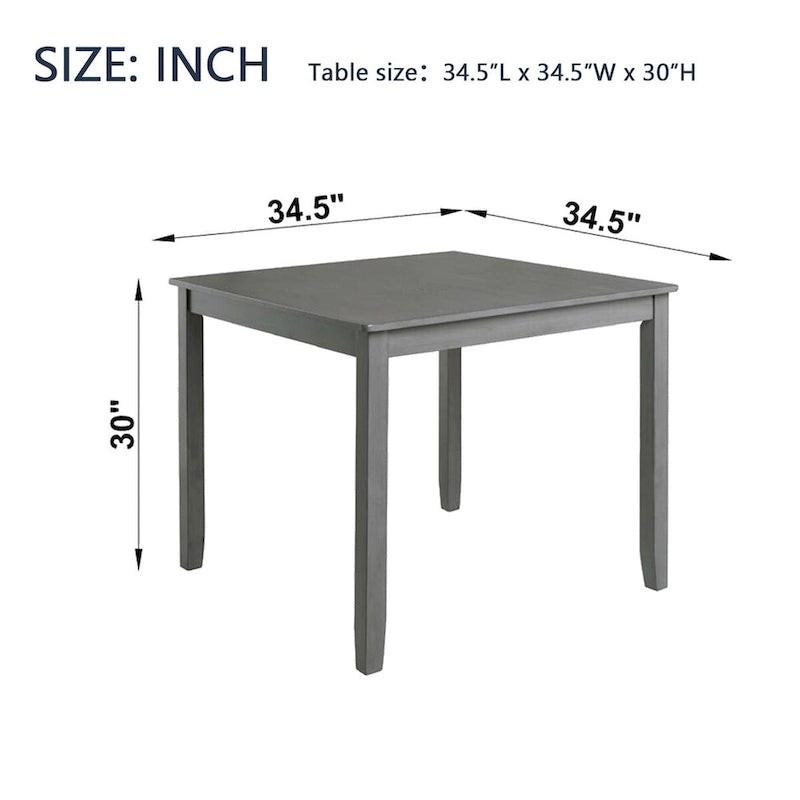 Table à manger carrée en bois