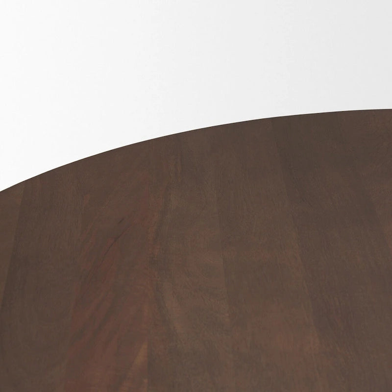 Table à manger sur pied ronde Swanson 60 en bois marron foncé - 60,0L x 60,0l x 30,0H