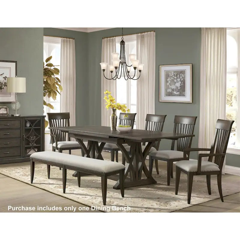 Banc de salle à manger rembourré Roundhill Furniture Grant, Beige