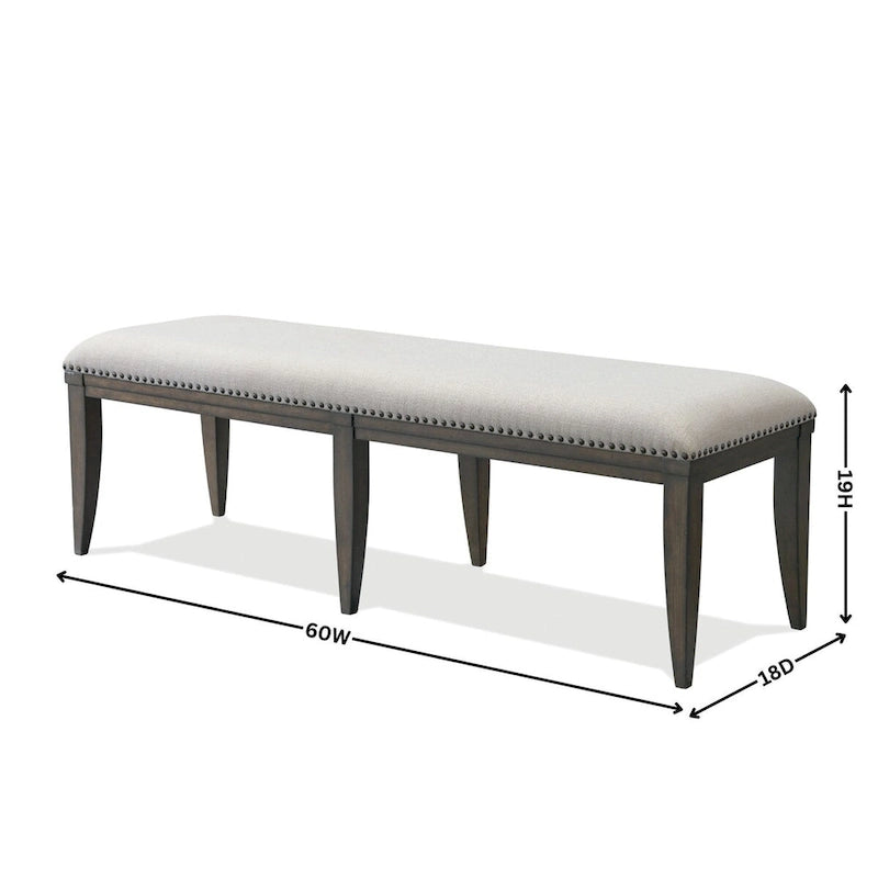 Banc de salle à manger rembourré Roundhill Furniture Grant, Beige