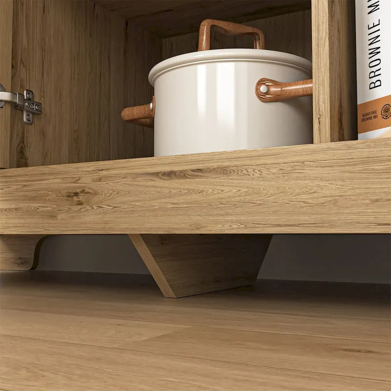 Buffet en bois avec étagère réglable
