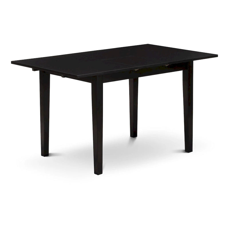 Ensemble de salle à manger East West Furniture – Une table de salle à manger avec rallonge papillon et chaises Parson, Noir (Options de pièces)