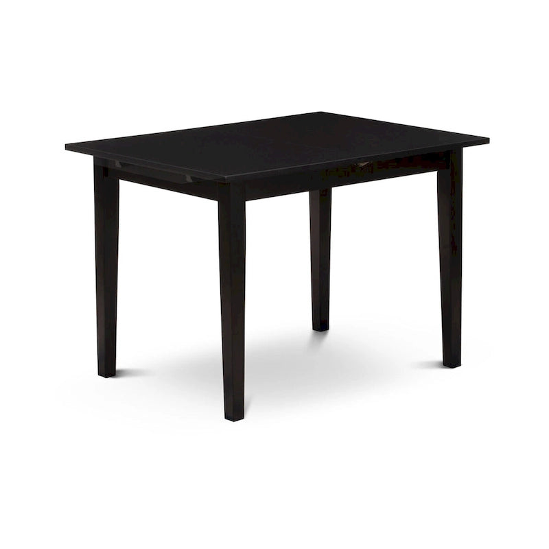 Ensemble de salle à manger East West Furniture – Une table de salle à manger avec rallonge papillon et chaises Parson, Noir (Options de pièces)