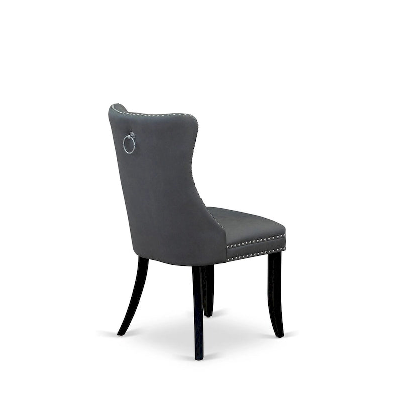 Ensemble de salle à manger East West Furniture – Une table de salle à manger avec rallonge papillon et chaises Parson, Noir (Options de pièces)