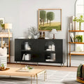 Meuble Vitrine en Bois avec Portes Coulissantes en Verre