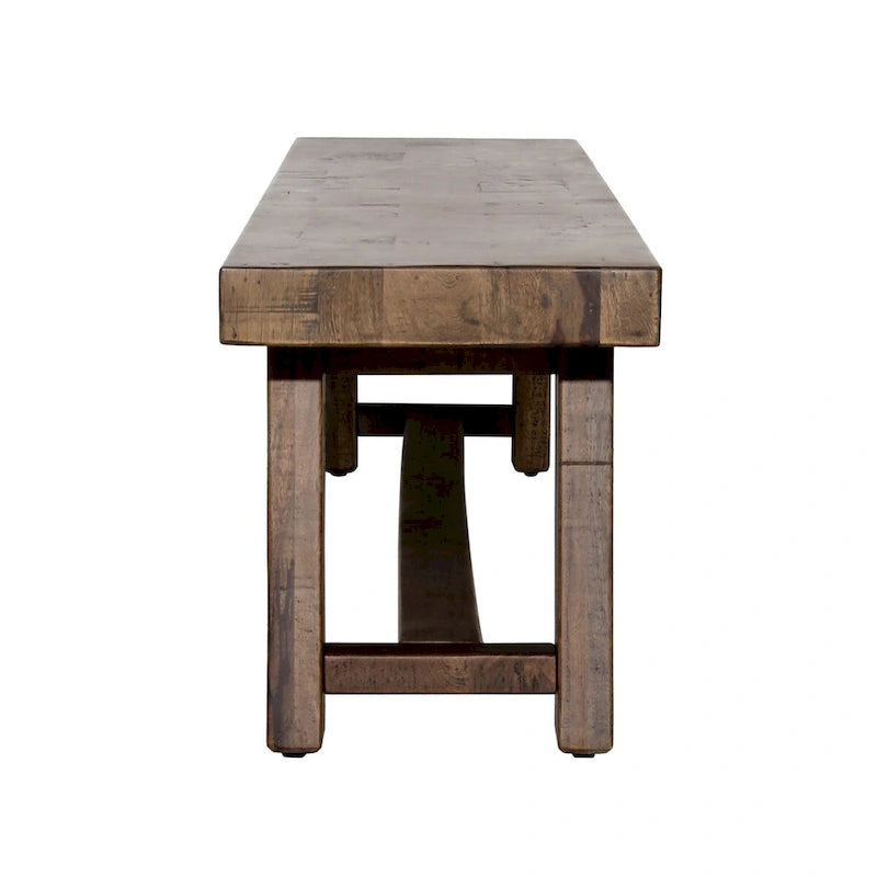 Banc d'appoint Rockridge en bois de manguier, brun moyen