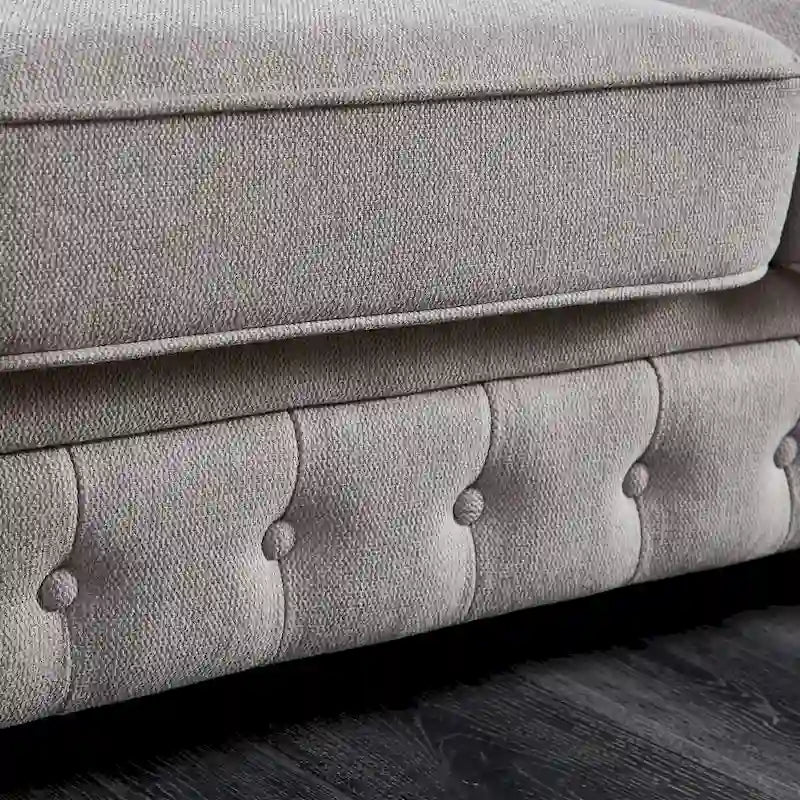 Canapé en tissu de lin Chesterfield