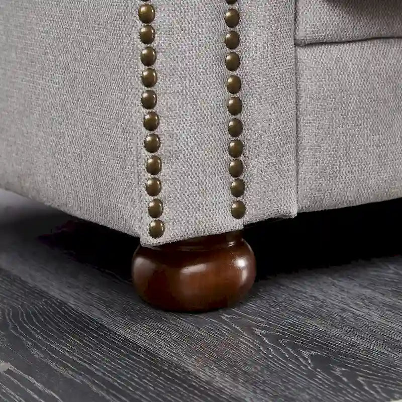 Canapé en tissu de lin Chesterfield