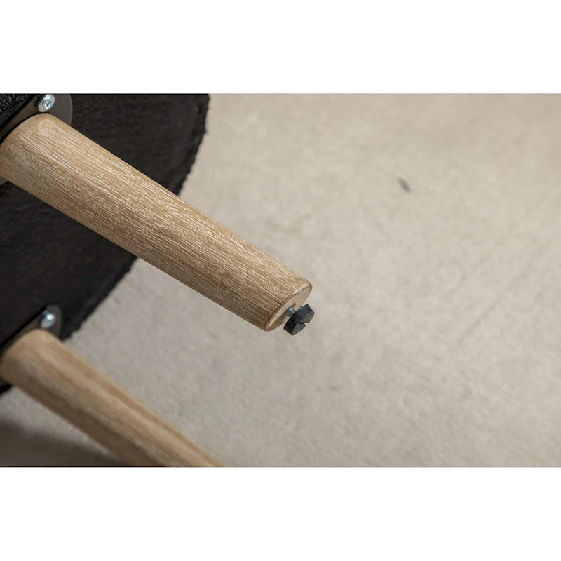Banc de rangement en tissu bouclé avec pieds en bois pour salon, chambre à coucher, intérieur, noir