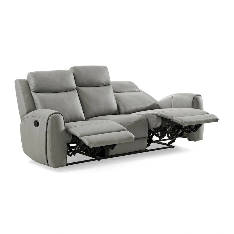 Canapé inclinable manuel transitionnel Roundhill Furniture Wesley, gris