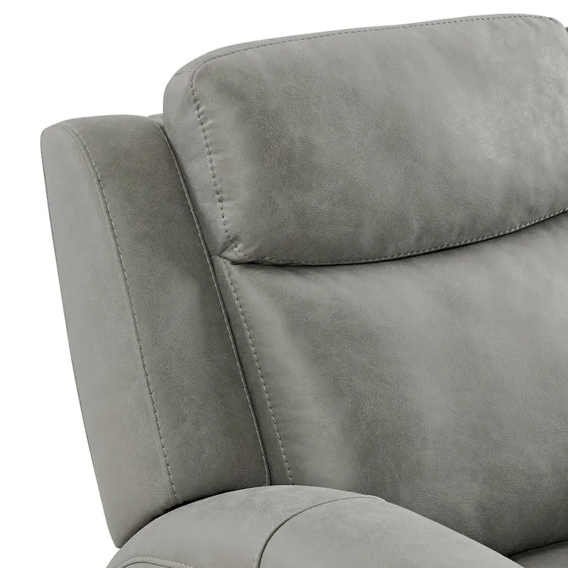 Canapé inclinable manuel transitionnel Roundhill Furniture Wesley, gris