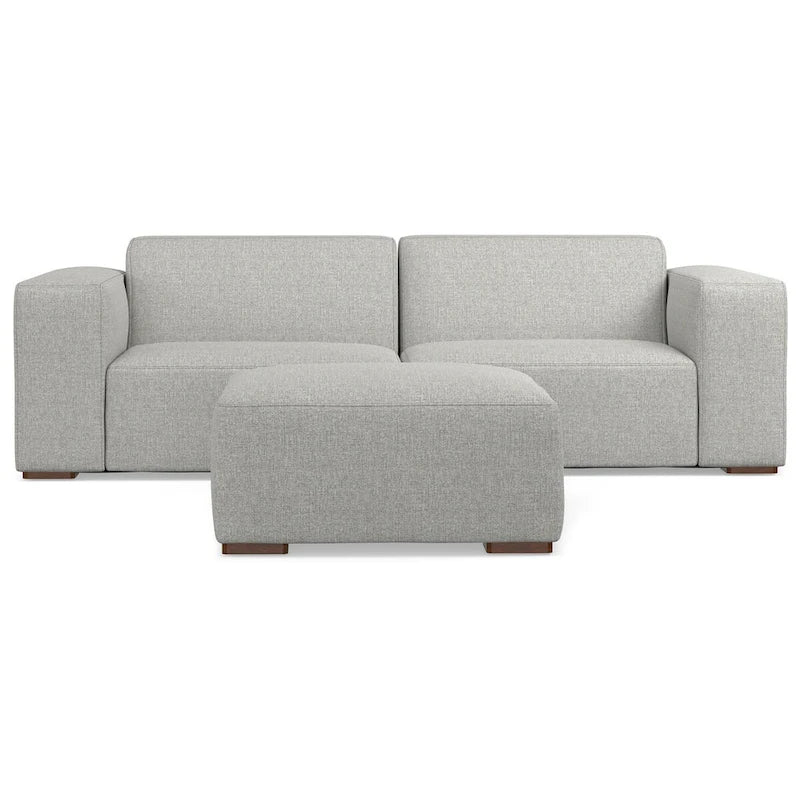 Ensemble modulaire canapé 2 places et pouf WYNDENHALL Biggs