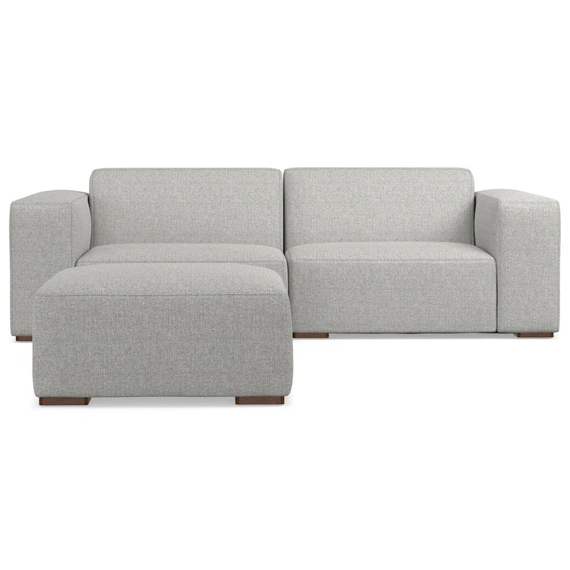 Ensemble modulaire canapé 2 places et pouf WYNDENHALL Biggs
